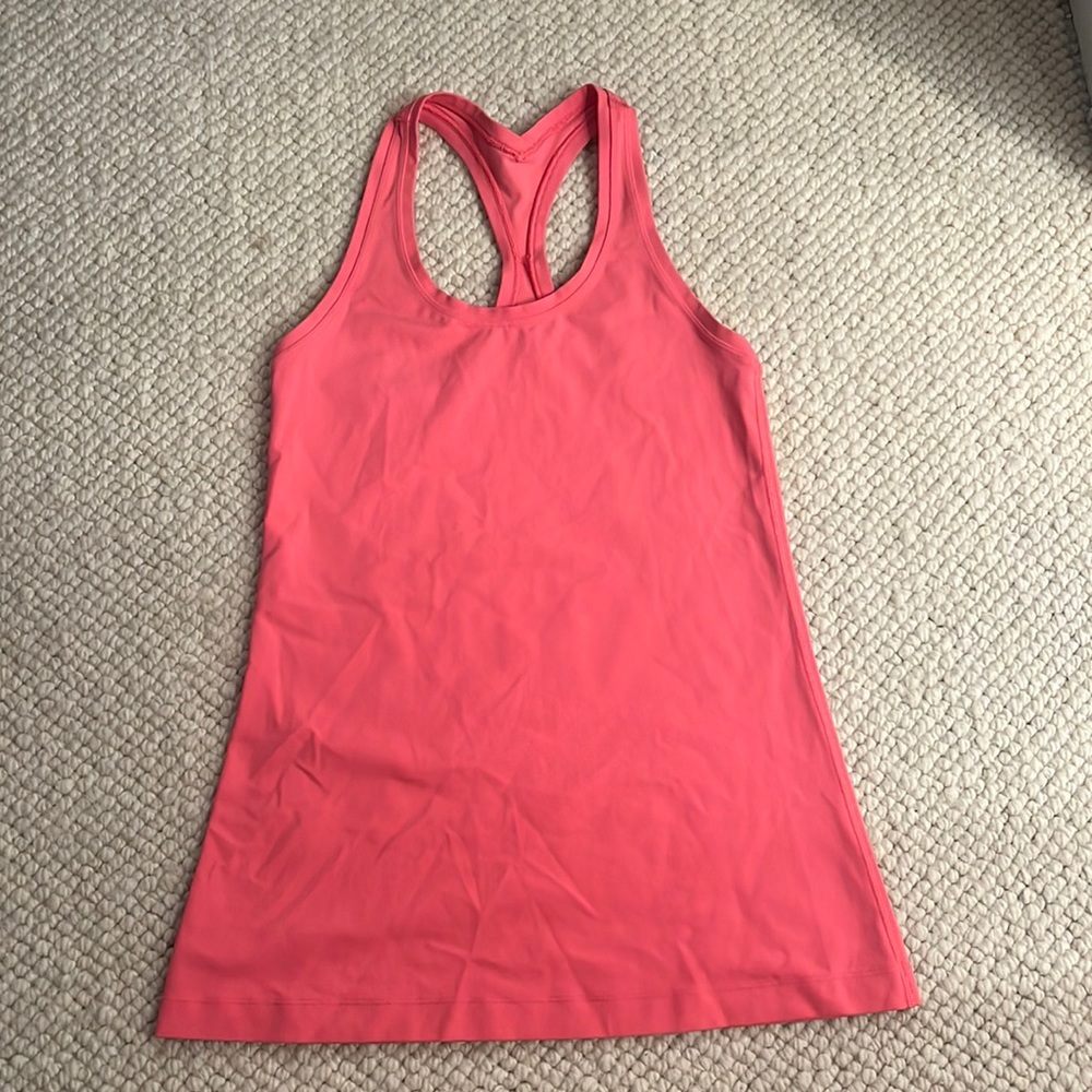 Lulu lemon guava pink Cool Racerback Nulu tank size 4